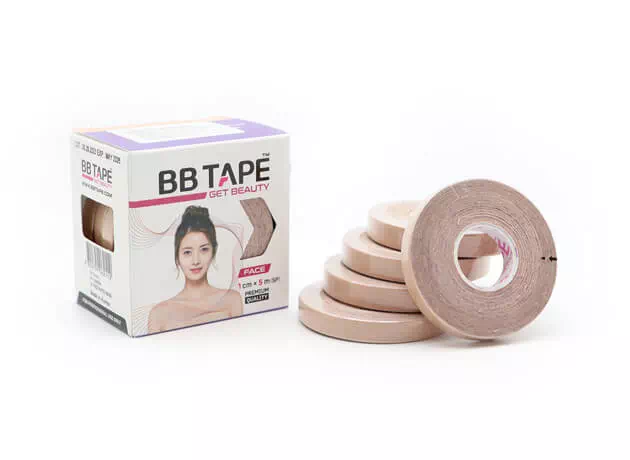 BB tape pentru față 1cm x 5m - 5 role #16767