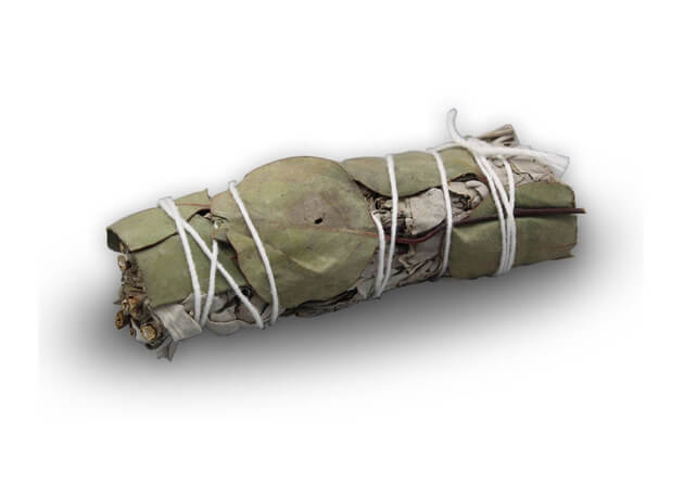 Buchet aromaterapeutic salvie albă și eucalipt 10cm #16307