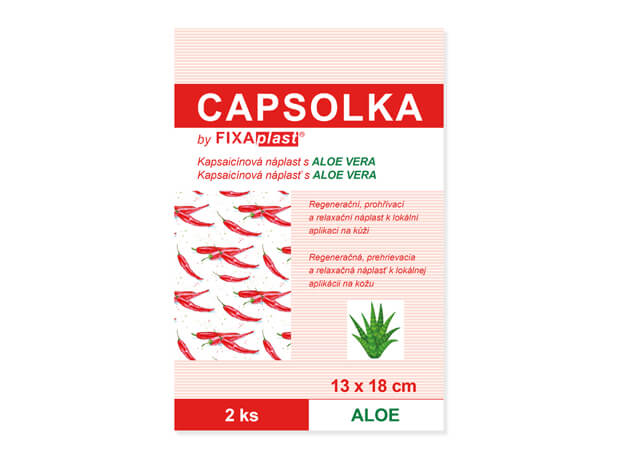 CAPSOLKA plasture încălzitor cu capsaicină și aloe vera 13x18cm #16362