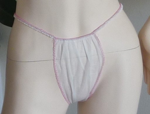 Chiloți tanga de unică folosinți pentru damă, albi #2191