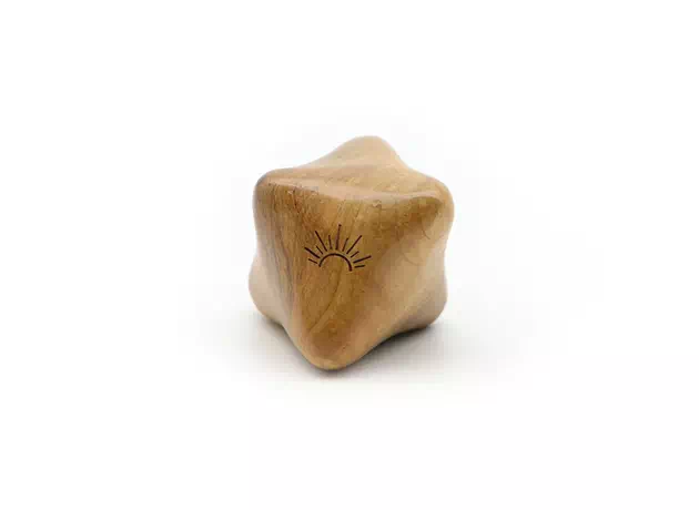 Cub de masaj din lemn pentru trigger points