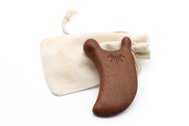 Racletă gua sha din lemn