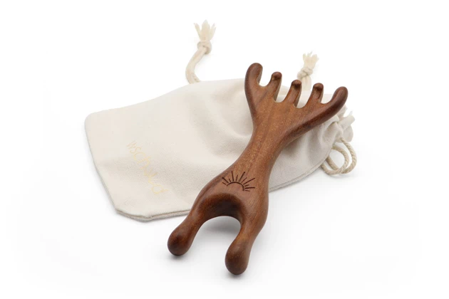 Racletă gua sha din lemn tip greblă #17107