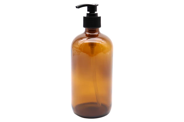 Recipient din sticlă de chihlimbar cu dozator 500ml #16991